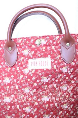 画像2: PINK HOUSE / キルト横長バッグ  アカ O-25-10-10-007-LO-BG-IG-OS