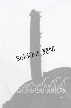 画像3: Moi-meme-Moitie / 十字架フロッキー編み上げジャンパースカート  ブラック×ブラック O-25-10-10-055-MO-OP-IG-OS