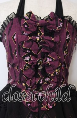 画像2: metamorphose / Masquerade Ladyジャンパースカート  ヴェルヴェットワイン O-25-10-10-057-ME-OP-IG-OS