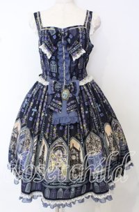 metamorphose / 薔薇の聖堂ミディアムジャンパースカート  ネイビー O-25-10-10-058-ME-OP-IG-OS