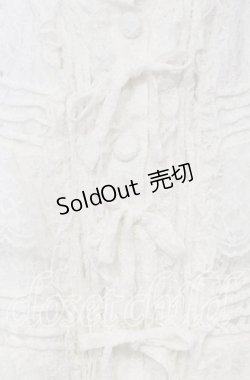 画像2: metamorphose / 総レースティアードリボンスカート  シロ O-25-10-10-061-ME-SK-OW-OS