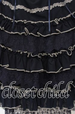 画像3: OZZ ANGELO / Dark Wizard フリルスカート  ネイビー O-25-10-10-062-OO-SK-IG-OS