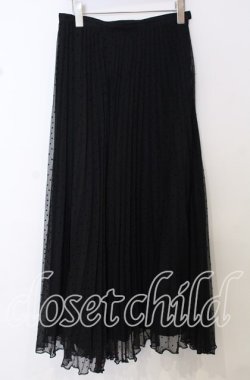 画像1: INGEBORG / フロッキードットシフォンスカート LL クロ O-25-10-10-067-LO-SK-OW-OS