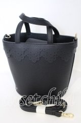 m petit by misako / AMスカラップ2WAYバッグ  クロ O-25-10-10-010-LO-BG-IG-ZT-K012