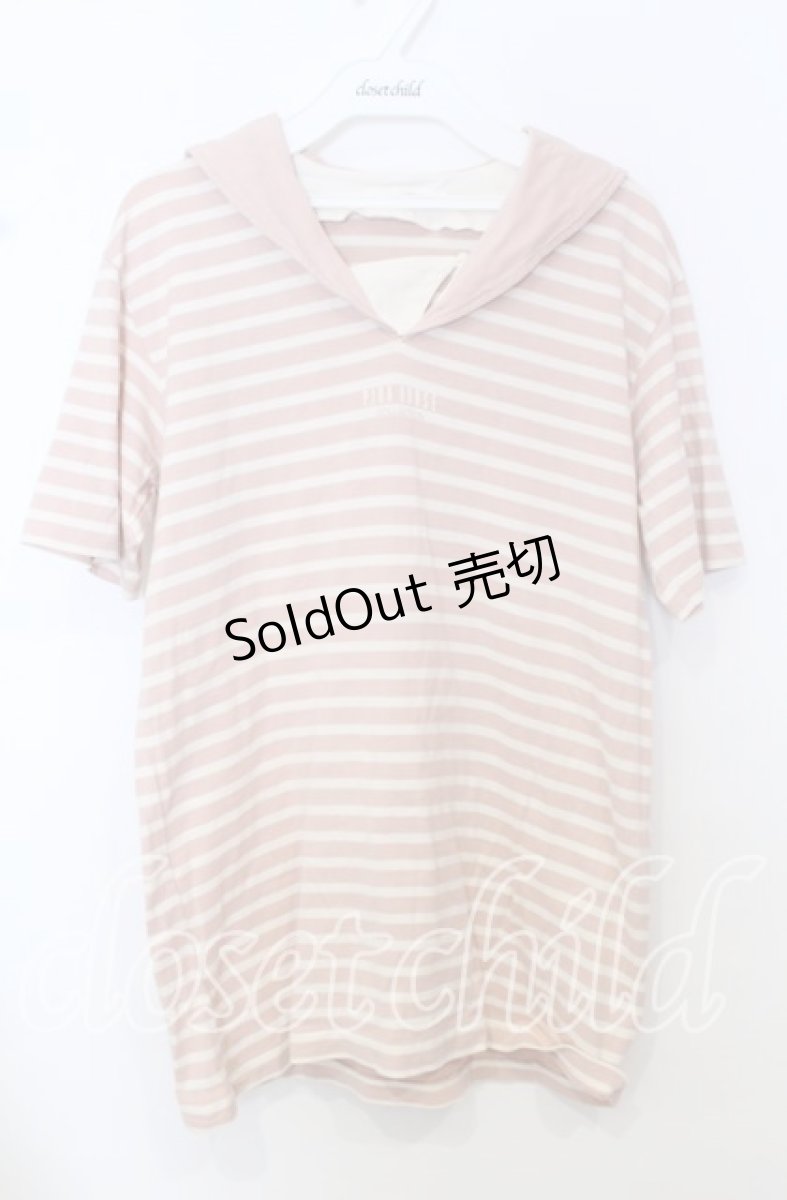 画像1: 【SALE】PINK HOUSE / ボーダーセーラーTシャツ  ピンク O-25-10-10-077-LO-TO-IG-ZT43 (1)