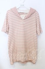 画像1: 【SALE】PINK HOUSE / ボーダーセーラーTシャツ  ピンク O-25-10-10-077-LO-TO-IG-ZT43 (1)