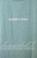 画像2: 【SALE】WONDERFUL WORLD / ロゴプリントTシャツ  グリーン O-25-10-10-078-LO-TS-IG-ZT054 (2)