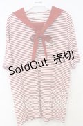 PINK HOUSE / ボーダーセーラーカットチュニック  アカ×シロ O-25-10-10-085-LO-TO-IG-OS