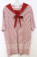 画像1: PINK HOUSE / ボーダーセーラーカットチュニック  アカ×シロ O-25-10-10-085-LO-TO-IG-OS (1)