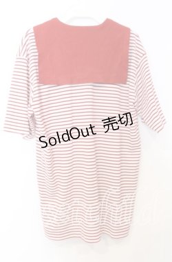 画像3: PINK HOUSE / ボーダーセーラーカットチュニック  アカ×シロ O-25-10-10-085-LO-TO-IG-OS