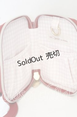 画像3: m petit by misako / AMハートミラー付ポーチ  アカ O-25-10-10-011-LO-ZA-IG-ZT386