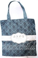 axes femme / フラワーパネル柄トートバッグ  グリーン O-25-10-10-013-AX-BG-IG-ZT-K012