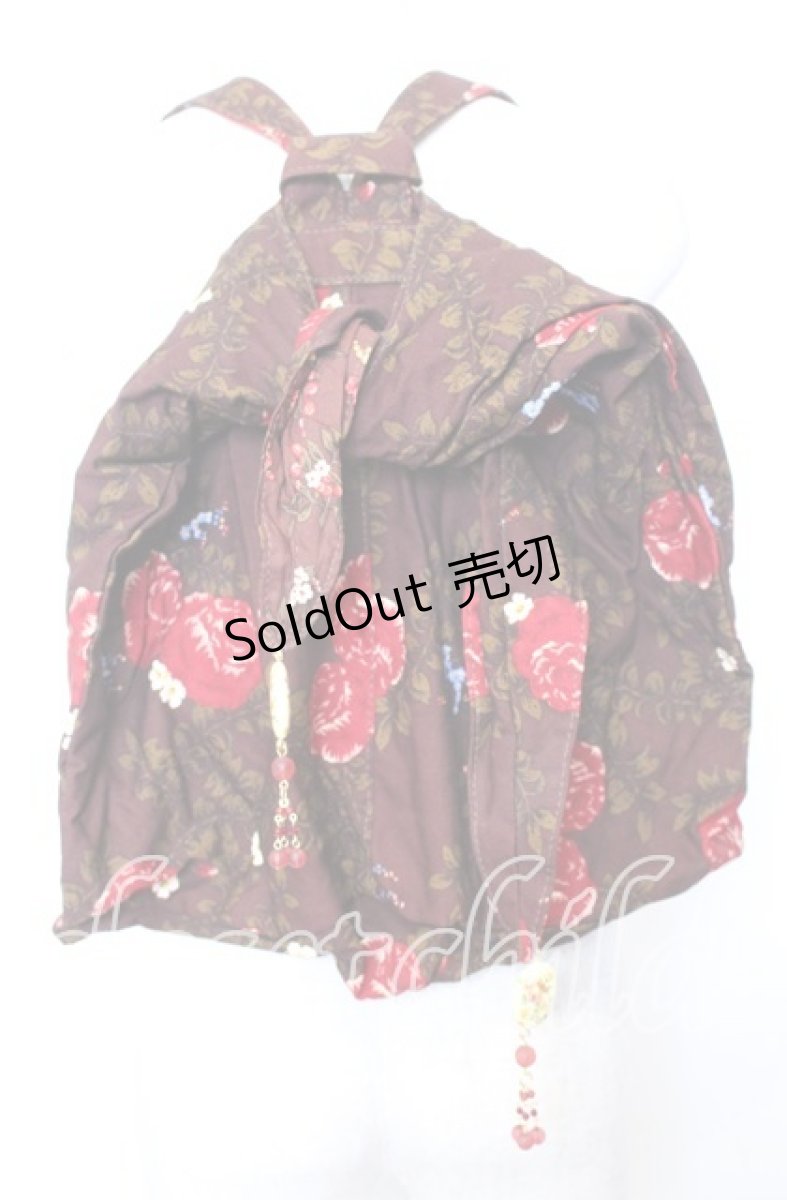 画像1: 【SALE】KETTY / チャーム付き花柄バッグ  ブラウン O-25-10-10-002-EL-BG-IG-ZTK012 (1)