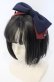画像1: metamorphose / With a magic wand！リボンカチューシャ  ネイビー×ワイン O-25-10-10-019-ME-AC-IG-OS (1)