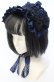 画像1: ATELIER PIERROT / Gathered Bloom Headdress ヘッドドレス  ネイビー×ブラック O-25-10-10-020-EL-AC-IG-OS (1)