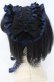画像2: ATELIER PIERROT / Gathered Bloom Headdress ヘッドドレス  ネイビー×ブラック O-25-10-10-020-EL-AC-IG-OS (2)