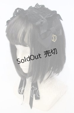 画像1: BABY,THE STARS SHINE BRIGHT / プリンセスドロップヘッドドレス  クロ O-25-10-10-021-BA-AC-IG-OS