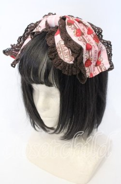 画像1: BABY,THE STARS SHINE BRIGHT / Strawberry Loves Chocolate柄カチューシャ  ピンク O-25-10-10-022-BA-AC-IG-OS