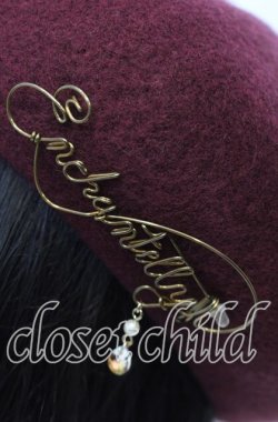 画像2: Enchantlic Enchantilly / ロゴプリントベレー帽  ワイン O-25-10-10-024-LO-AC-IG-OS