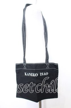 画像3: KANEKO ISAO / ロゴプリントステッチトートバッグ  クロ×シロ O-25-10-10-003-EL-BG-IG-OS