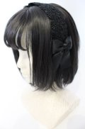 m petit by misako / レースリボンカチューシャ  クロ O-25-10-10-030-LO-AC-OW-OS