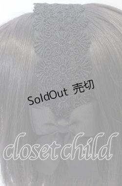 画像2: m petit by misako / レースリボンカチューシャ  クロ O-25-10-10-030-LO-AC-OW-ZT444