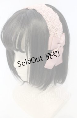 画像1: 【SALE】m petit by misako / レースリボンカチューシャ  ピンク O-25-10-10-032-LO-AC-OW-ZT444