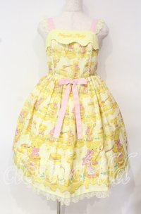 Angelic Pretty / Honey Bear's Cafeジャンパースカート  イエロー O-25-10-11-001-AP-OP-OW-OS