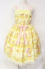 画像1: Angelic Pretty / Honey Bear's Cafeジャンパースカート  イエロー O-25-10-11-001-AP-OP-OW-OS (1)