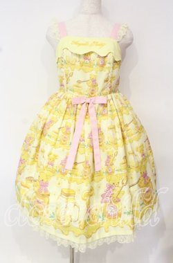 画像1: Angelic Pretty / Honey Bear's Cafeジャンパースカート  イエロー O-25-10-11-001-AP-OP-OW-OS
