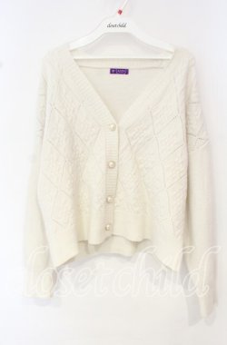 画像1: axes femme / ニットカーディガン  オフ O-25-10-11-023-AX-TO-IG-OS
