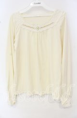 axes femme / ビジュー配色カットソー  生成り O-25-10-11-024-AX-TO-IG-ZT052