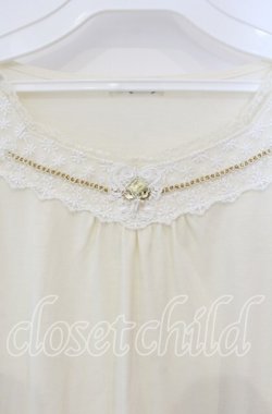 画像2: axes femme / ビジュー配色カットソー  生成り O-25-10-11-024-AX-TO-IG-OS