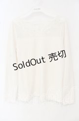 axes femme / 繊細レース長袖インナー M アイボリー O-25-10-11-025-AX-TO-IG-ZT002