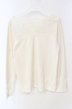 画像3: axes femme / 繊細レース長袖インナー M アイボリー O-25-10-11-025-AX-TO-IG-OS