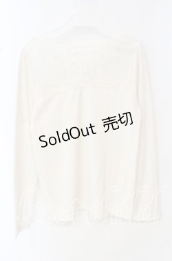 画像3: axes femme / 繊細レース長袖インナー M アイボリー O-25-10-11-025-AX-TO-IG-ZT002