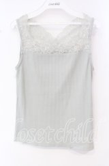 axes femme / 2WAYレースリブタンク F グリーン O-25-10-11-028-AX-TO-IG-ZT132