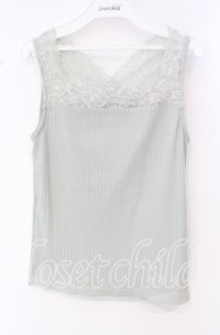 axes femme / 2WAYレースリブタンク F グリーン O-25-10-11-028-AX-TO-IG-ZT132