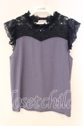 axes femme POETIQUE / レースビスチェ切替タンク M ネイビー系 O-25-10-11-029-AX-TO-IG-OS