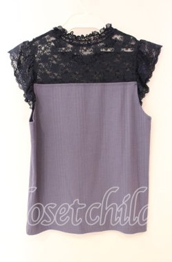 画像3: axes femme POETIQUE / レースビスチェ切替タンク M ネイビー系 O-25-10-11-029-AX-TO-IG-OS