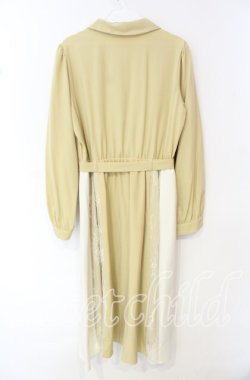 画像2: axes femme / レース切替シャツワンピース M イエロー O-25-10-11-031-AX-OP-IG-OS