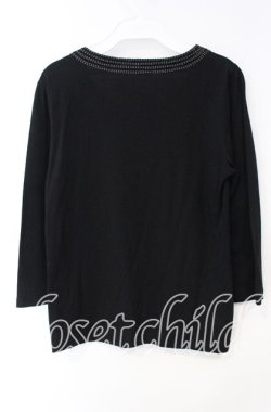 画像3: INGEBORG / ドットリボンデザインカットソー 11号 クロ O-25-10-11-033-LO-TO-OW-OS