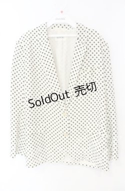 画像1: 【SALE】INGEBORG / ドット総柄ジャケット  アイボリー O-25-10-11-036-LO-JA-OW-ZT079