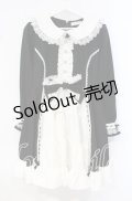 DearMyLoveWhip / プリンセスティアードはしごレースフリルワンピース 4L クロ×シロ O-25-10-11-040-LO-OP-IG-OS