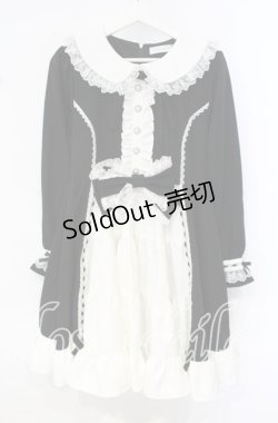 画像1: DearMyLoveWhip / プリンセスティアードはしごレースフリルワンピース 4L クロ×シロ O-25-10-11-040-LO-OP-IG-OS