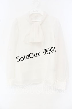 画像1: an another angelus / シアーケープカラーブラウス  アイボリー O-25-10-11-052-CA-BL-IG-OS