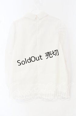 画像2: an another angelus / シアーケープカラーブラウス  アイボリー O-25-10-11-052-CA-BL-IG-OS