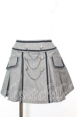 画像1: BPN / ブレードプリーツミニスカート  グレー O-25-10-11-1031-GO-SK-IG-OS