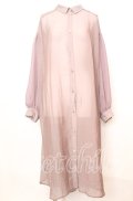 axes femme POETIQUE / シアーロングシャツ  チャコール O-25-10-11-1039-AX-BL-IG-OS