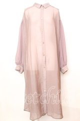 axes femme POETIQUE / シアーロングシャツ  チャコール O-25-10-11-1039-AX-BL-IG-ZT446